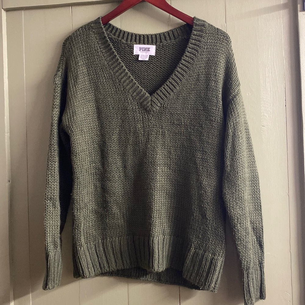 Victoria Secret Green Knit Sweater